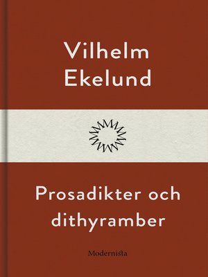 cover image of Prosadikter och dithyramber